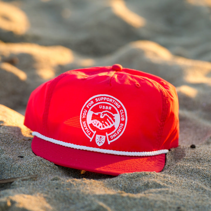 Thank You Nylon Rope Hat - Red