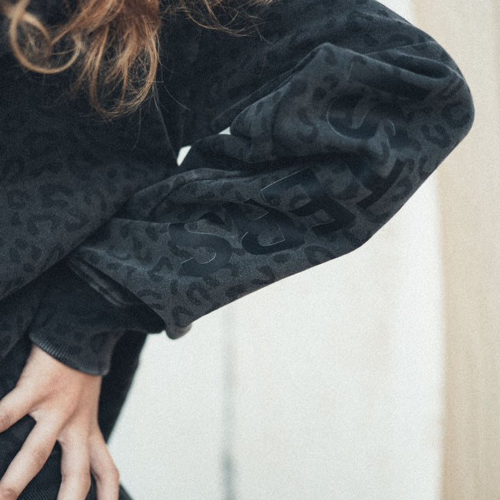 Stoke Fleece - Black Leopard