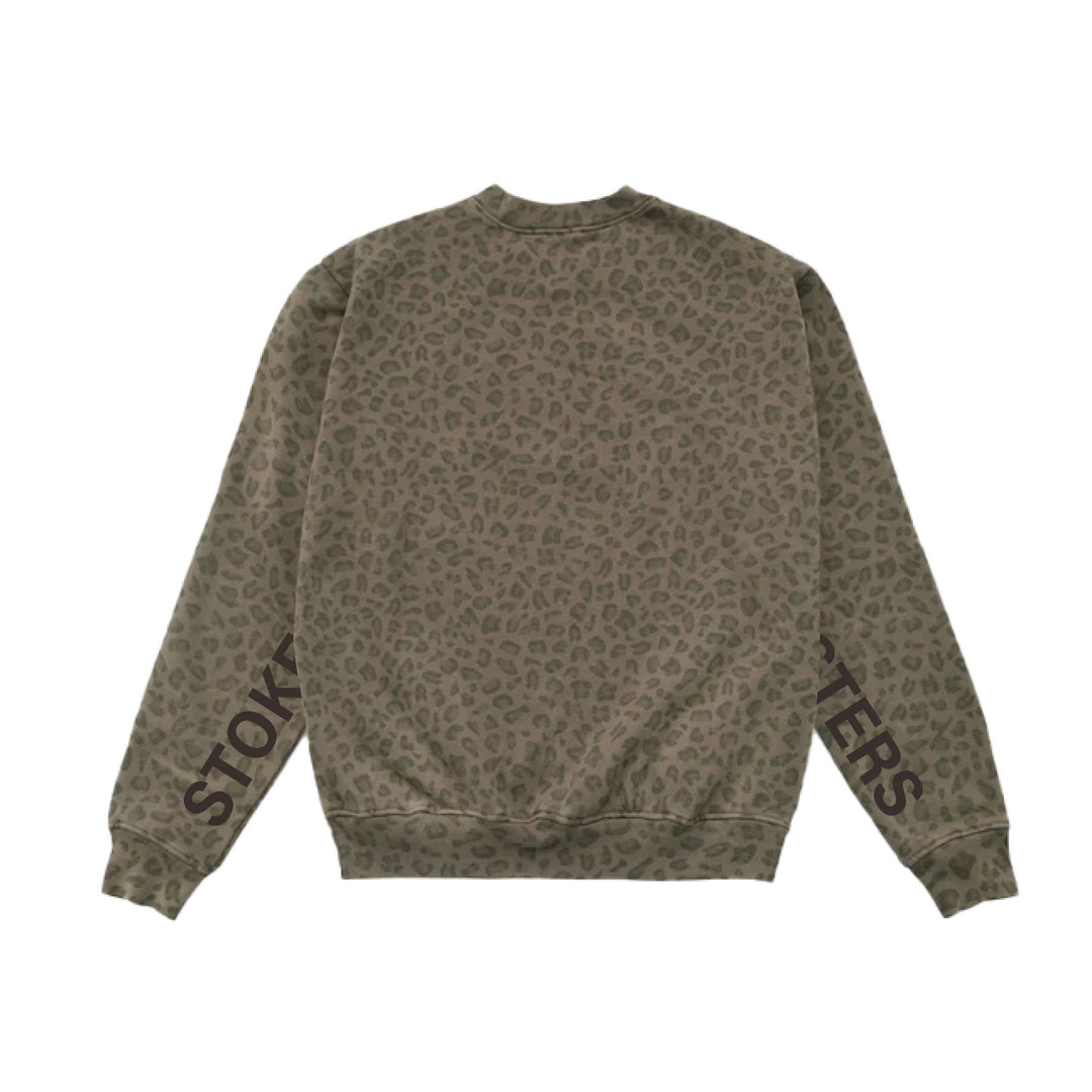 Stoke Leopard Crew - Washed Brown
