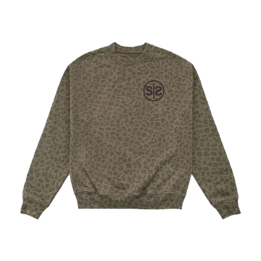 Stoke Leopard Crew - Washed Brown