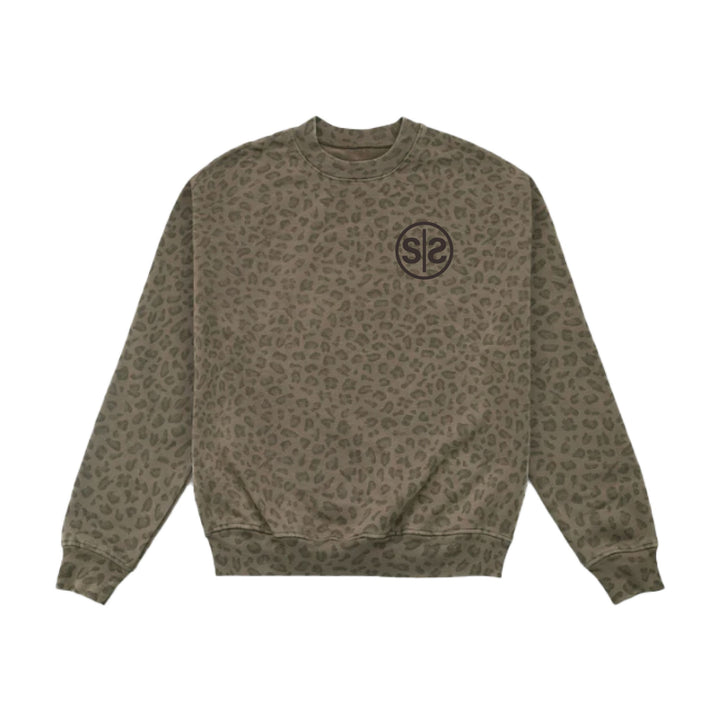 Stoke Leopard Crew - Washed Brown