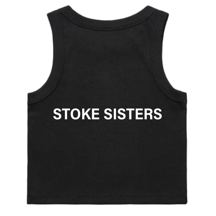 Rib Tank Crop - Black