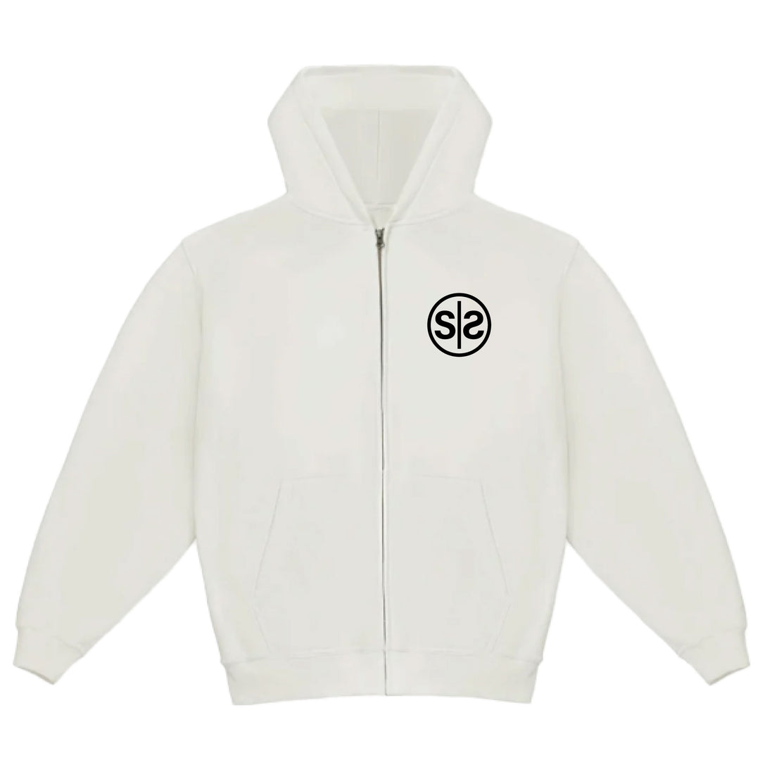 Stoke Zip Hoodie - White