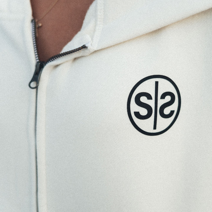 Stoke Zip Hoodie - White